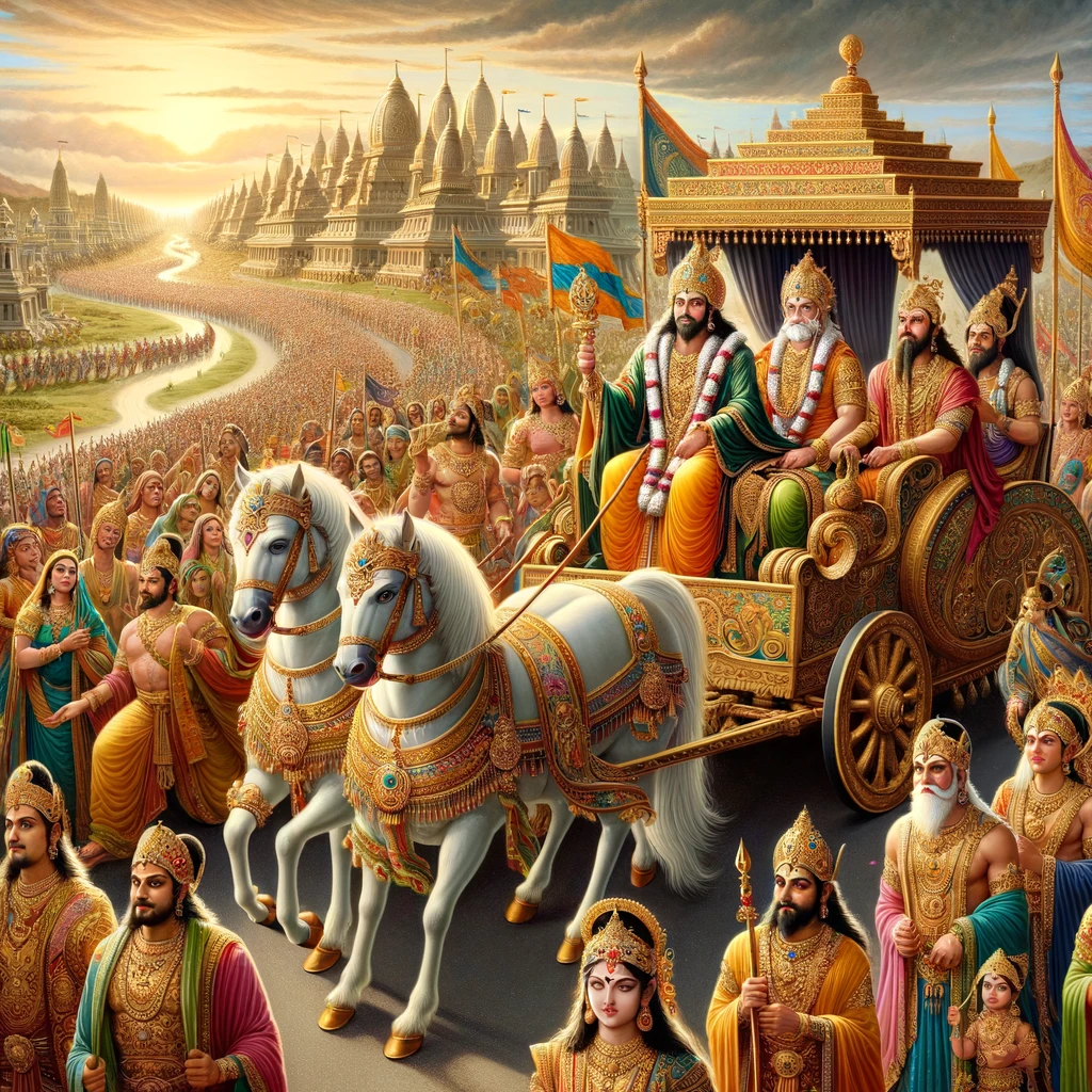 Dasharatha Proceeds to Mithila for the Wedding